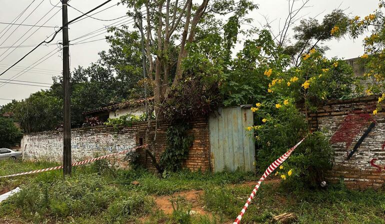 La casa en donde empezó a la agresión y que terminó en homicidio e la ciudad de Ñemby.