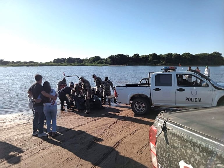 Esta mañana fue rescatado el cuerpo del baqueano ahogado Mario Rubén Vera.