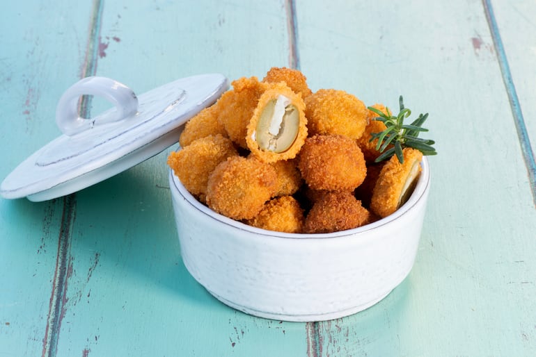 Croquetas de aceitunas.