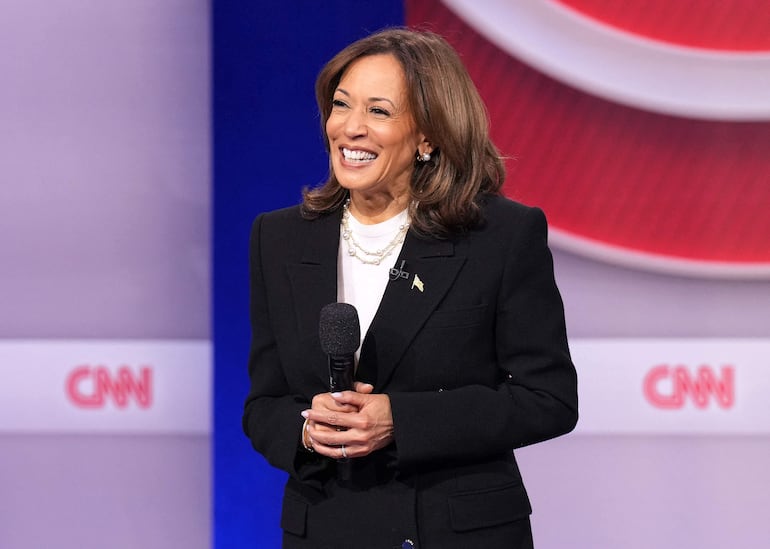 La candidata presidencial demócrata, la vicepresidenta de Estados Unidos, Kamala Harris.