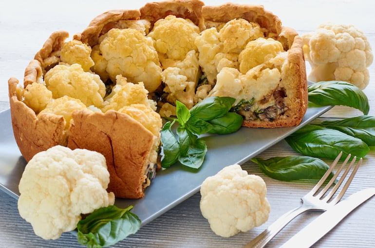 Tarta de coliflor.