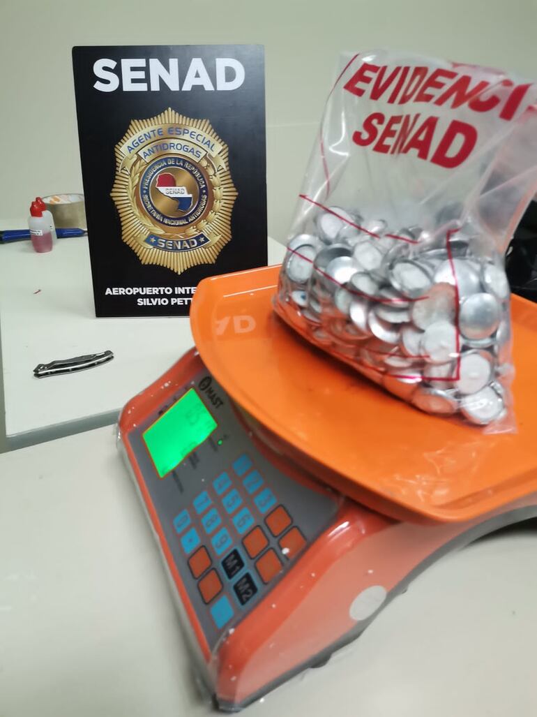 Pesaje de la droga en Palacio de Justicia. (gentileza).