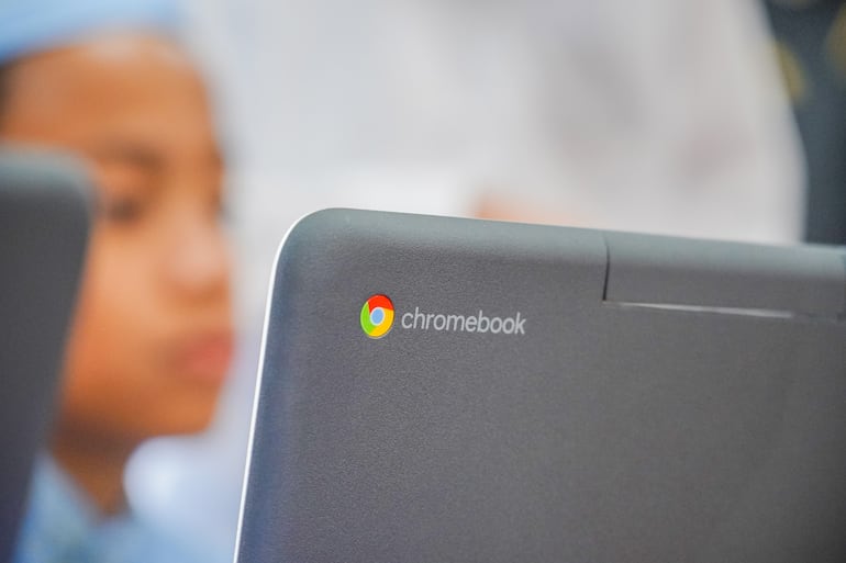 Computadora portátil Chromebook.