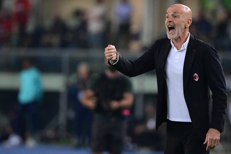 El italiano Stefano Pioli, entrenador del AC Milan.