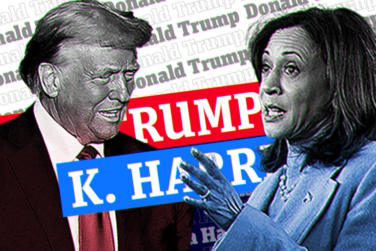 Donald Trump y Kamala Harris disputan las presidencia de Estados Unidos.