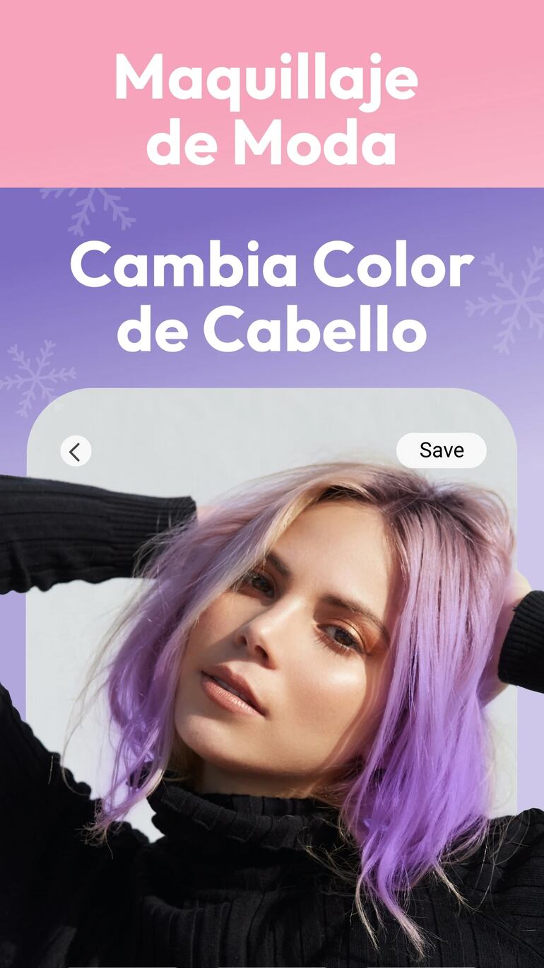 Un uso muy popular también es cómo quedaría un radical cambio de color de cabello.