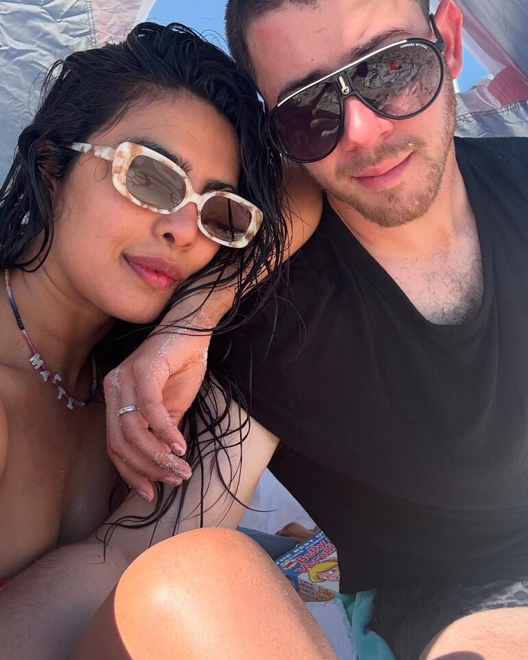 Nick Jonas y Priyanka Chopra pasaron unos días a puro relax al iniciar este 2025. (Instagram/Priyanka Chopra)