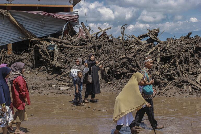 Inundaciones en Indonesia.