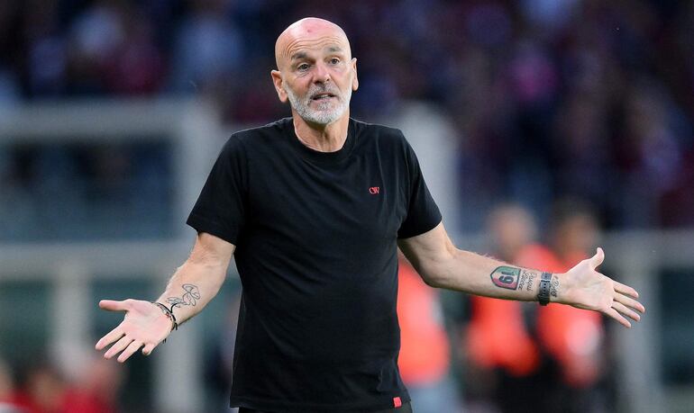 El italiano Stefano Pioli, entrenador del AC Milan.