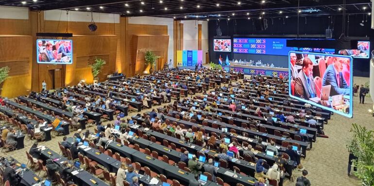 Vista del salón donde se lleva a cabo la sesión de la Unesco para el PCI, que se extenderá hasta este sábado.