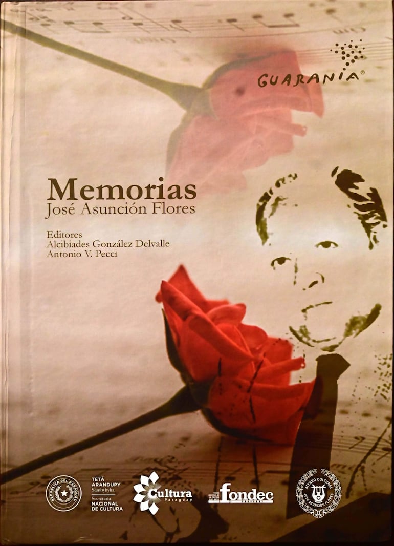 La edición del libro "Memorias" cuenta 218 páginas impresas en papel ilustración, con tapa dura y varias imágenes de distintos momentos de la vida de José Asunción Flores.