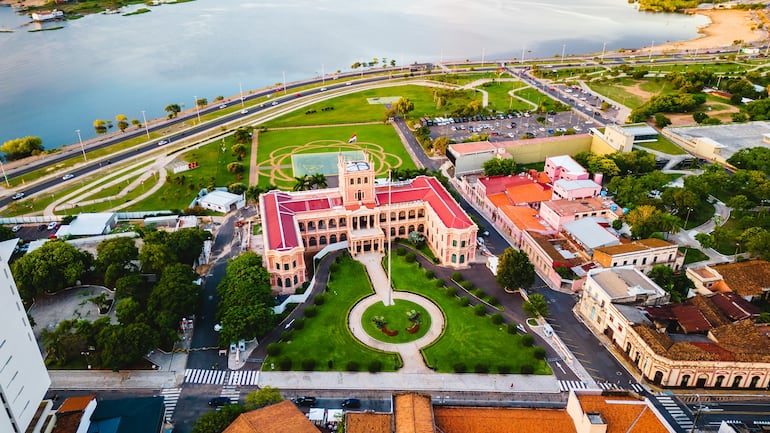 El Palacio de López y su entorno en vista aérea.