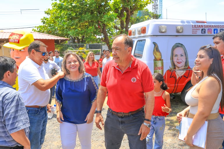 Lilian Samaniego y Juan Afara, en la actividad.