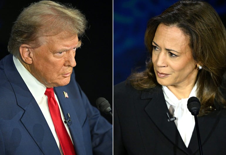 Los presidenciables de Estados Unidos: Donald Trump (republicano) y Kamala Harris (demócrata).