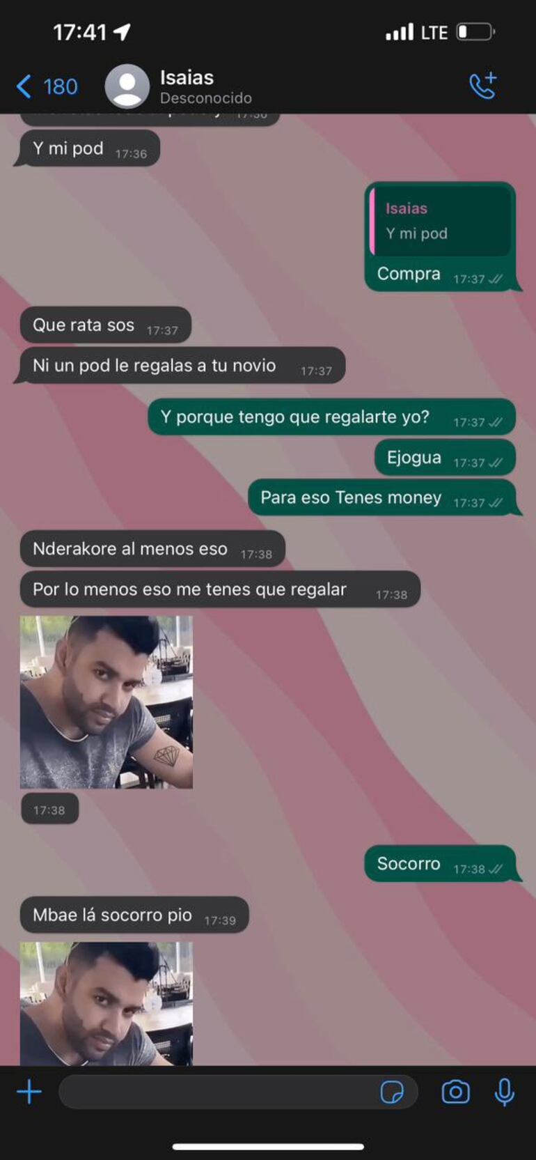 "Por lo menos eso me tenes que regalar" supuestamente decía el hombre.