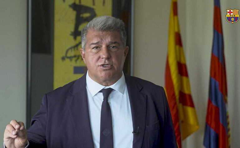 El español Joan Laporta, presidente del Barcelona. 