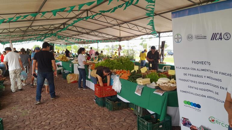 Desde temprano, productores ofertan variadas opciones en la Feria de la Agricultura Familiar, en la Costanera de Asunción.
