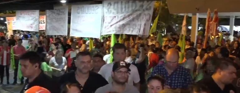 Manifestación de sindicatos de IPS contra proyecto de carrera civil.