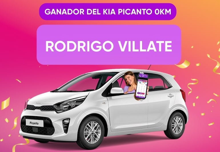 Rodrigo Villate es el flamante ganador del auto 0km que fue sorteado por Dinelco.