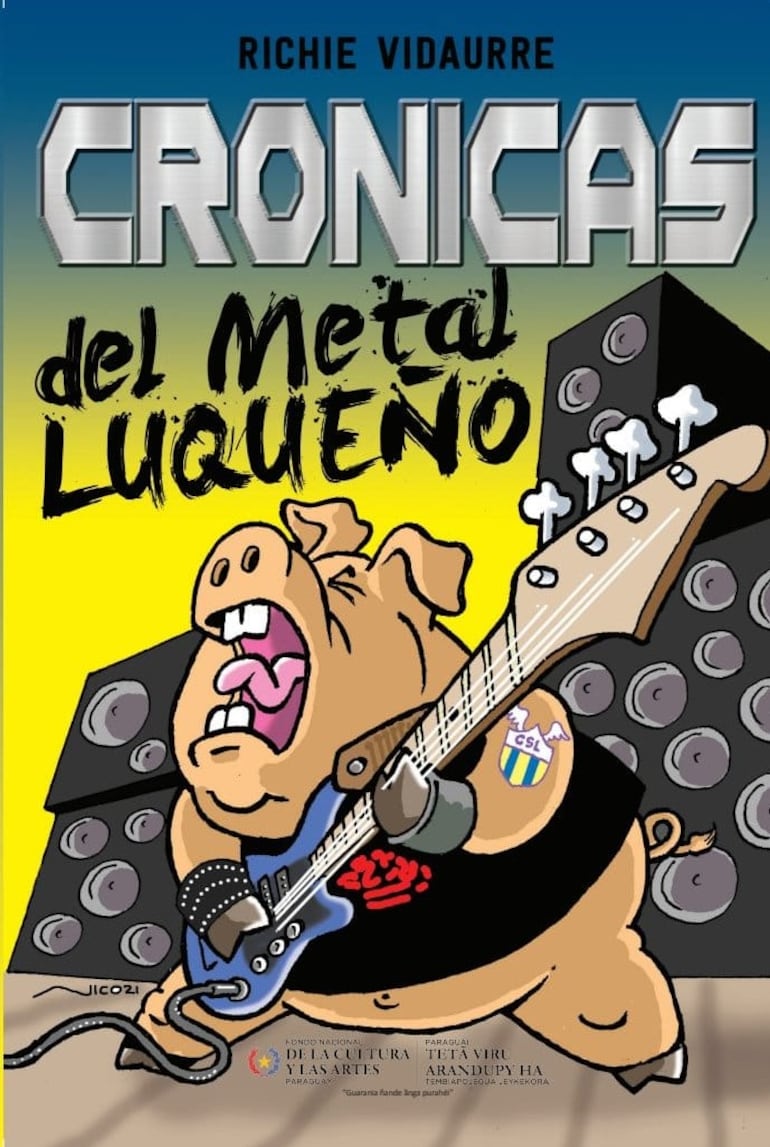 Portada del libro Crónicas del metal Luqueño.