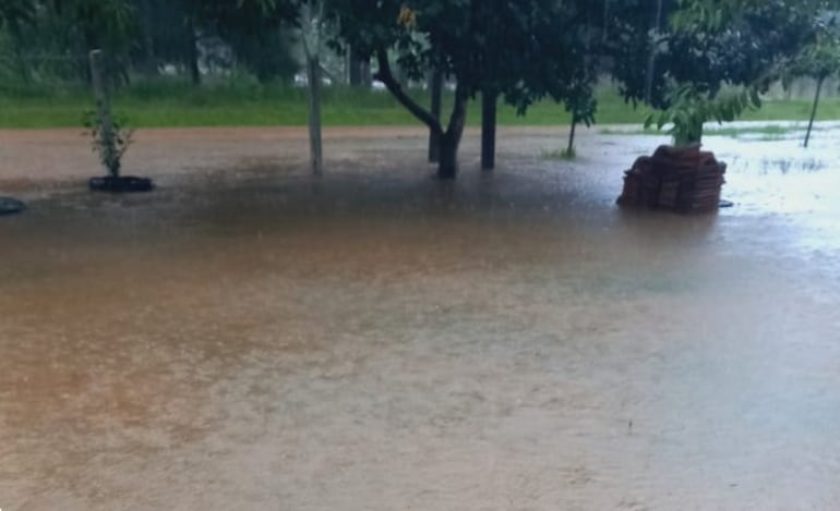 Inundaciones en Coronel Bogado.