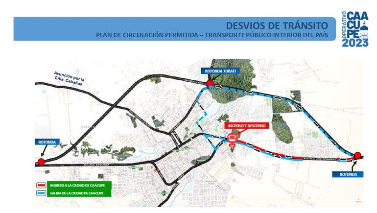 Circuito para buses del interior.