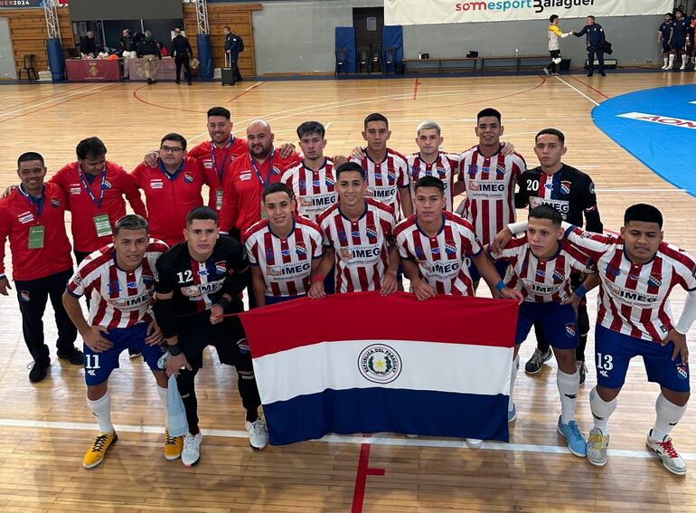 Selección paraguaya C20, que debutó goleando a Australia en el Mundial “Cataluña 2024”.