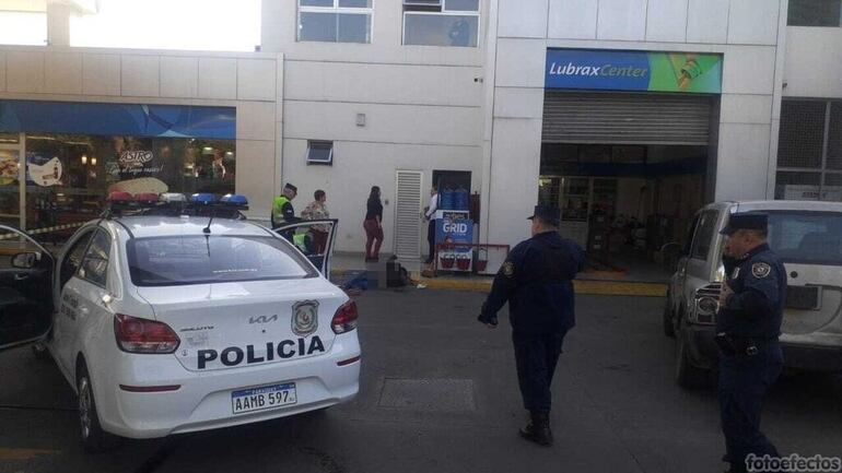 Robo frustrado en estación de servicios.