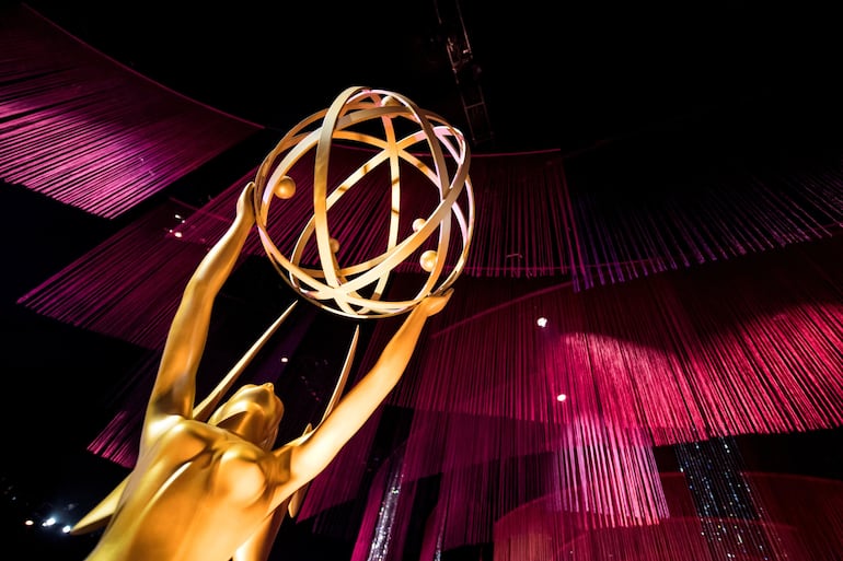 Una estatua de Emmy se exhibe durante la vista previa para la prensa de los Governors Ball de los Emmy Awards en Los Ángeles, California (Estados Unidos). La 71a entrega de los premios Emmy se realizará el 22 de septiembre de 2019.