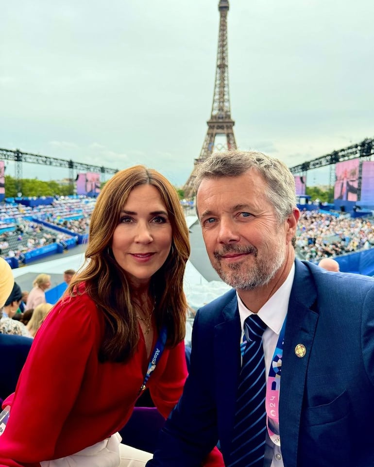 Los reyes Mary y Federico de Dinamarca en los Juegos Olímpicos París 2024. (Instagram/DET DANSKE KONGEHUS)