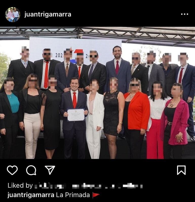 La extensa “primada” del diputado Rodrigo Gamarra -fanático cartista-, entre los que se encuentra  el actual miembro del Comité Administrador de Erssan, Juan Luis Alberto Gamarra.