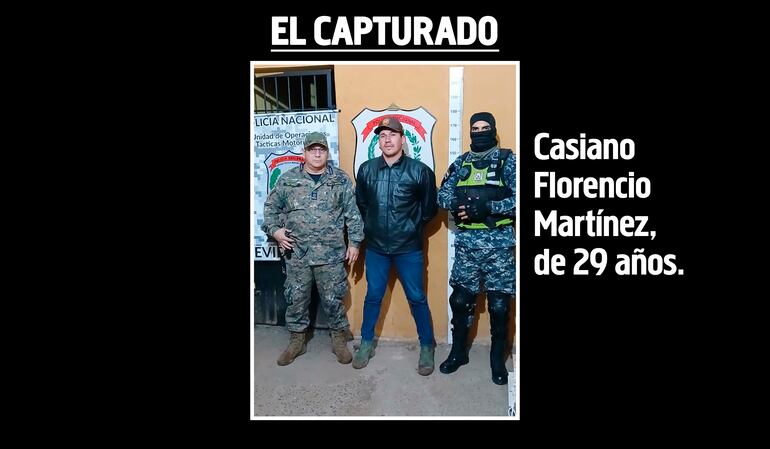 Casiano Florencio Martínez, de 29 años, capturado en Santaní.