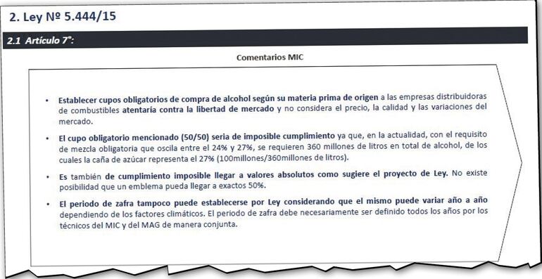 El análisis asimismo específica sobre  el aparente atentado a la libertad de mercado y otros daños.