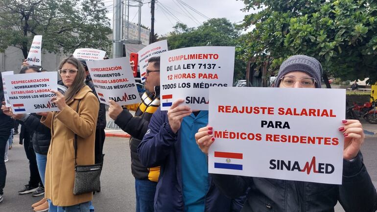 Manifestación del Sinamed.