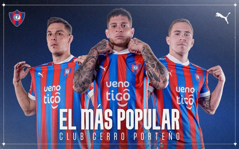 Presentación oficial de la nueva camiseta de Cerro Porteño.