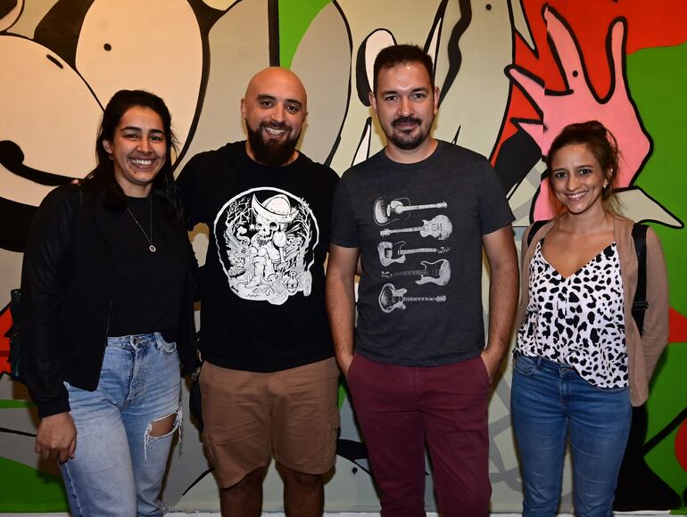 Auxi Martínez, Zyro Honty, Daniel Acosta y Olivia Garcete.