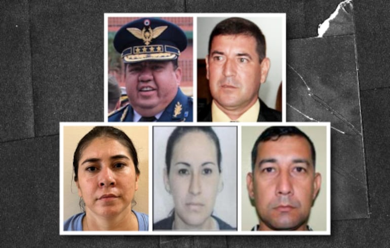 Estos son los militares detenidos en el operativo Dakovo: general del Aire Arturo González (excomandante de la Fuerza Aérea); general de División Jorge Antonio Orué (exdirector de la Dirección de Material Bélico); capitana Josefina Cuevas (exJefa de División de Importación de Dimabel); Tte. 1° Cinthia Turro (exasesora jurídica del Registro Nacional de Armas) y el coronel Bienvenido Santiago Fretes  (exdirector del Registro Nacional de Armas).