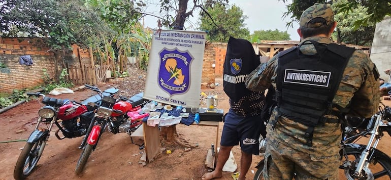 Un hombre fue aprehendido tras un allanamiento en un presunto foco de venta de drogas en Capiatá.