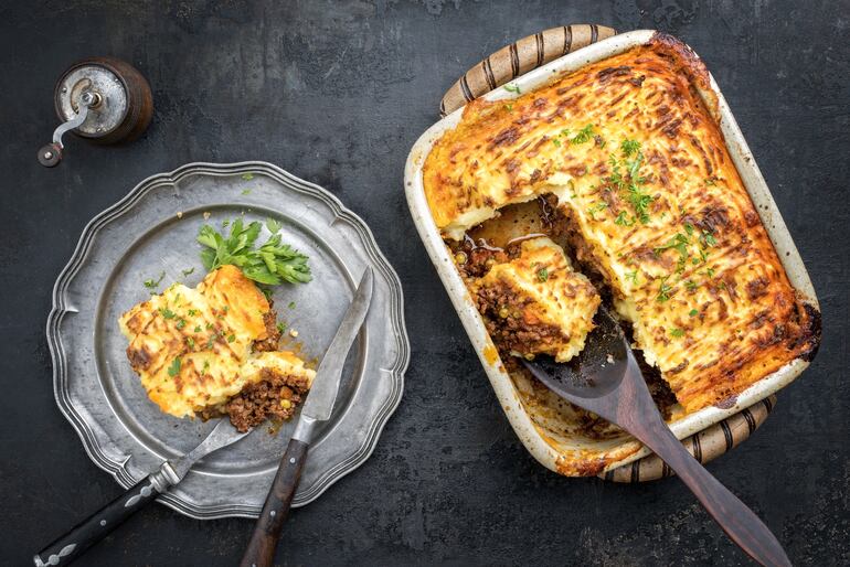 Pastel de carne.