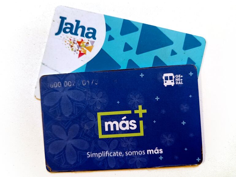 Las tarjetas Jaha y Más, las operadoras del billetaje electrónico.