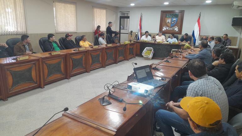 Productores y exportadores de bananas se reunieron en Coronel Oviedo.