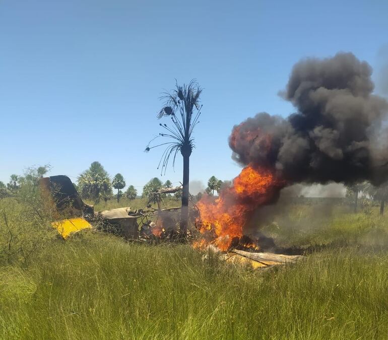 Accidente aéreo en San Bernardino.