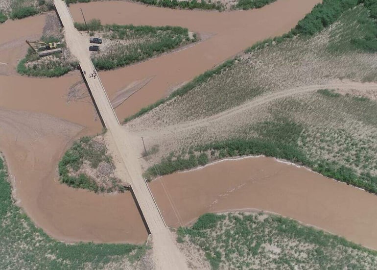 Vista aérea del Río Pilcomayo, uno de los ríos más importantes del país.