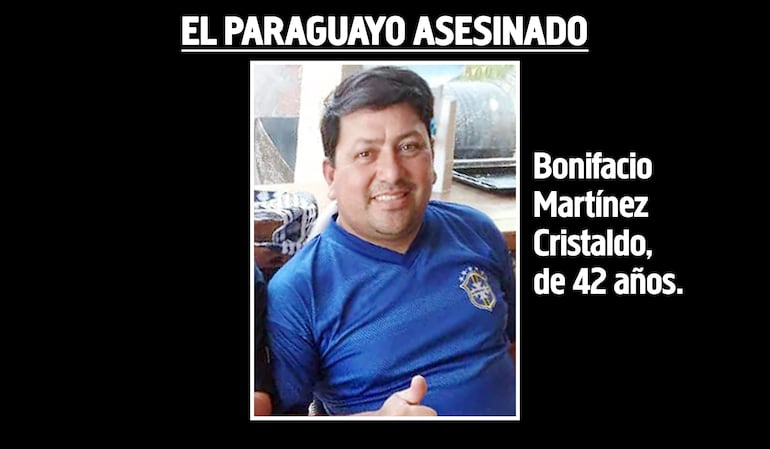 Bonifacio Martínez Cristaldo, paraguayo asesinado.