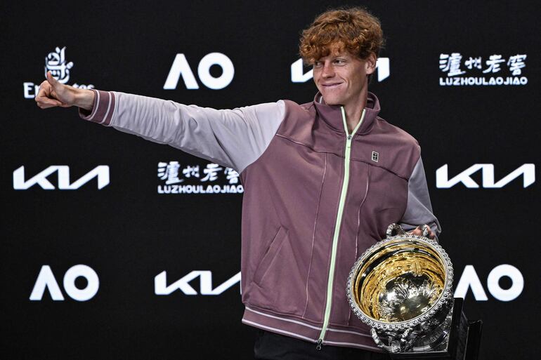 El italiano Jannik Sinner, actual número 1 del mundo, ganó el Abierto de Australia este año.