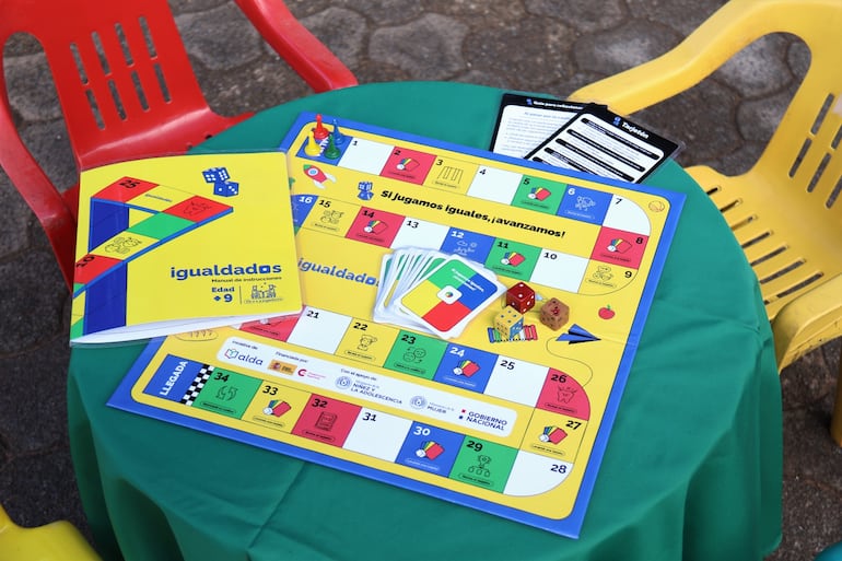 El tablero del juego de mesa "Igualados".