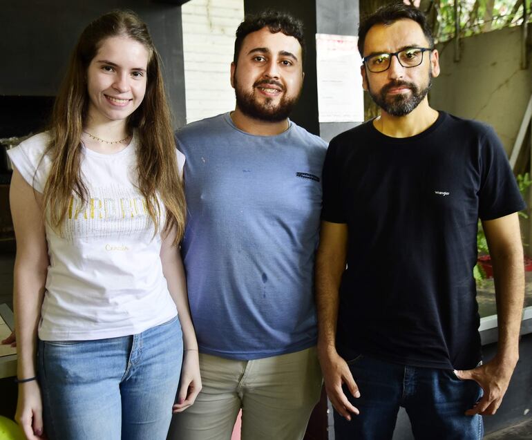 Valentina López, Aldo Genez y Alejandro Rodríguez.