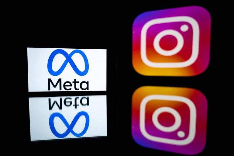 Logo de Meta y la red social Instagram.