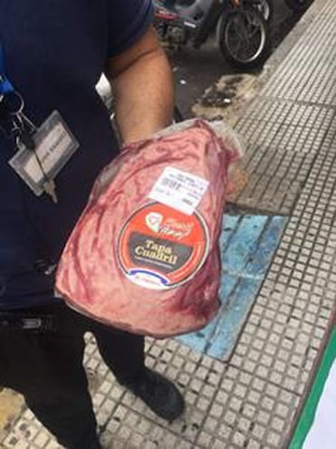 Uno de los procesados intentó hurtar carne (foto ilustrativa).