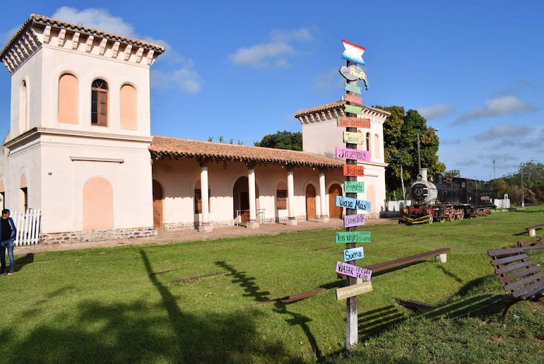 La exestación del tren de Pirayú, una de los mejor conservadas del país. 